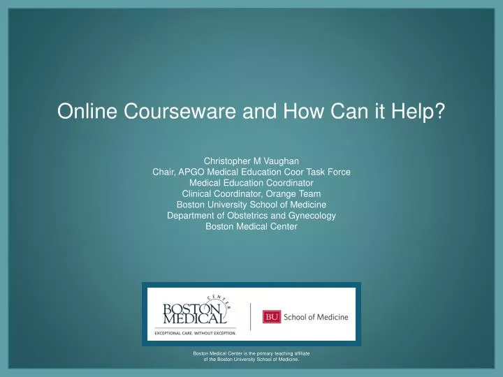 online courseware and how can it help
