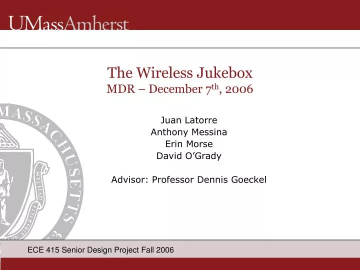 the wireless jukebox mdr december 7 th 2006