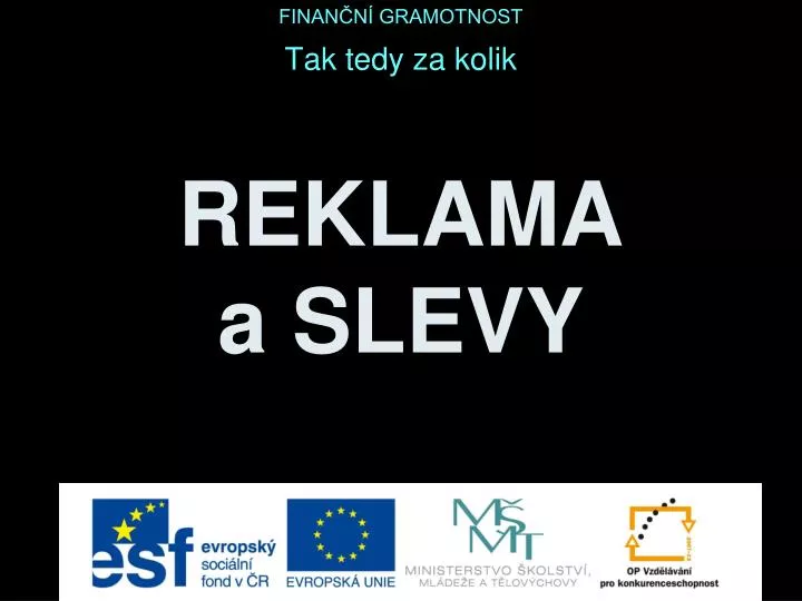 reklama a slevy