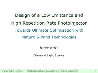 Jang-Hui Han Diamond Light Source