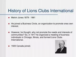 History of Lions Clubs International