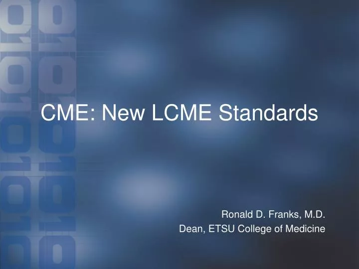 cme new lcme standards