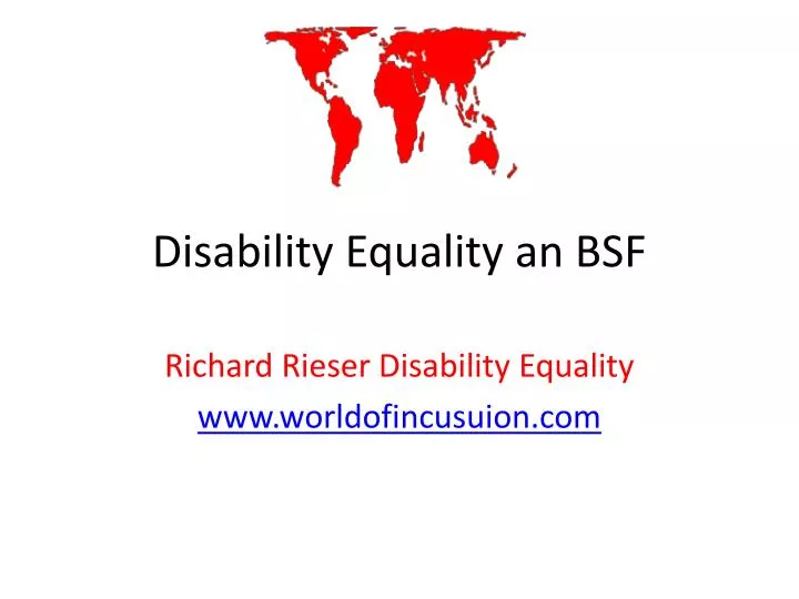disability equality an bsf