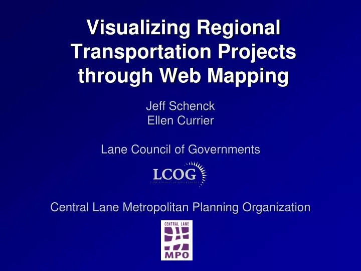 visualizing regional transportation projects through web mapping