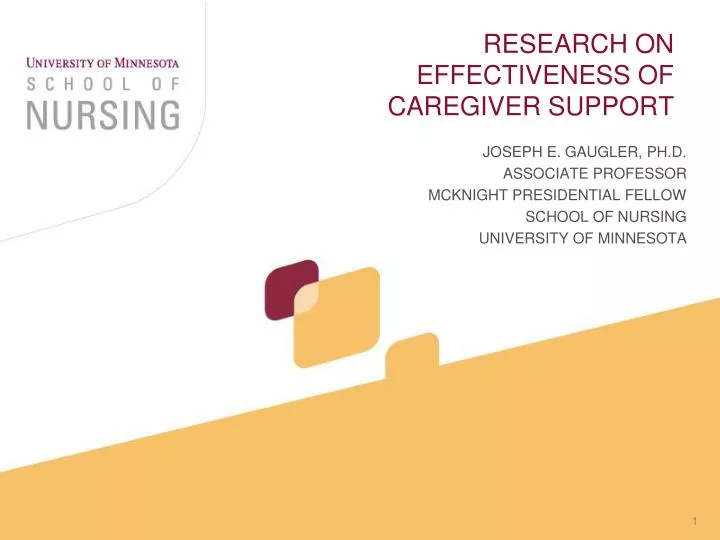 research on effectiveness of caregiver support