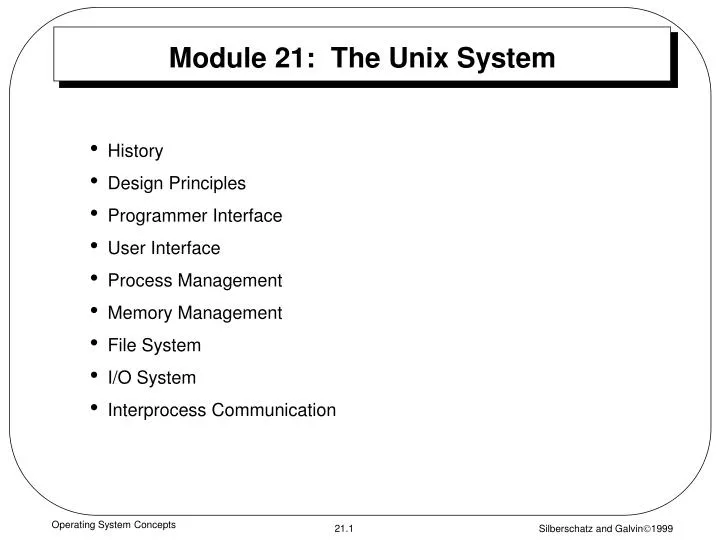 module 21 the unix system