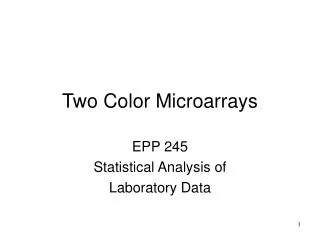 two color microarrays