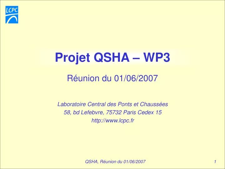 projet qsha wp3
