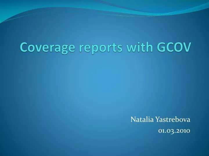coverage reports with gcov