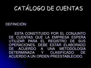cat logo de cuentas