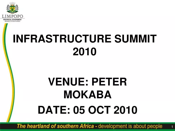infrastructure summit 2010