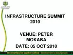 INFRASTRUCTURE SUMMIT 2010 - slide 1