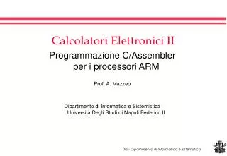 calcolatori elettronici ii