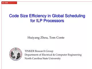 Code Size Efficiency in Global Scheduling for ILP Processors