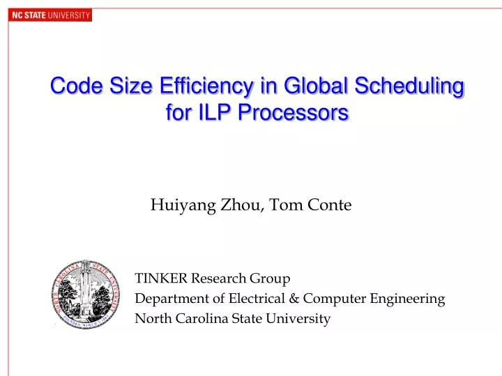 code size efficiency in global scheduling for ilp processors