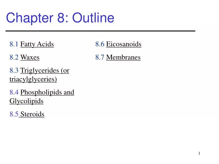 chapter 8 outline