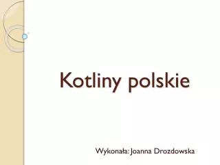 kotliny polskie