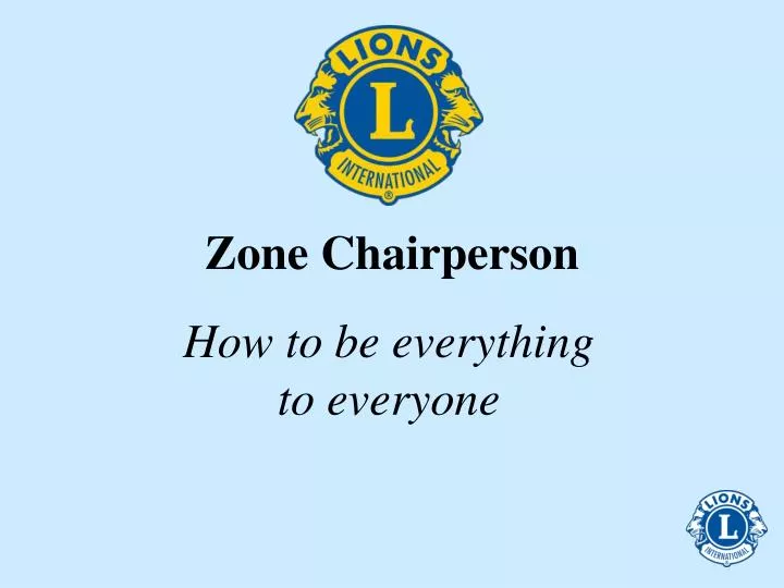 zone chairperson