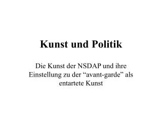 kunst und politik