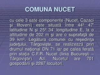 comuna nucet