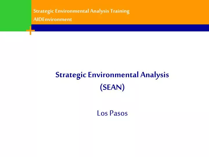 strategic environmental analysis sean los pasos