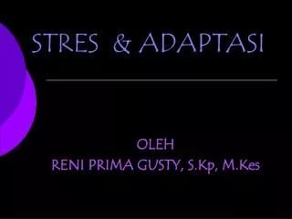 stres adaptasi