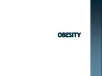 Obesity - slide 1