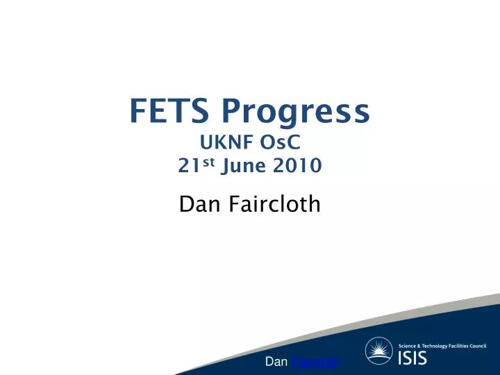 fets progress uknf osc 21 st june 2010