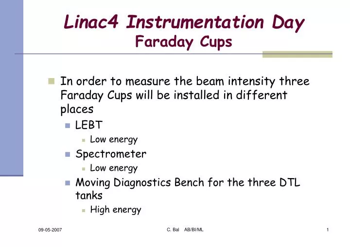 linac4 instrumentation day faraday cups