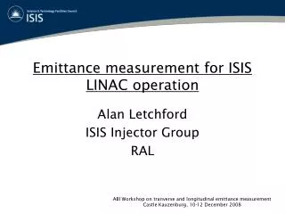 Emittance measurement for ISIS LINAC operation