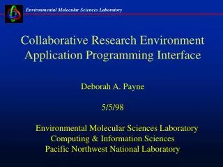 Collaborative Research Environment Application Programming Interface