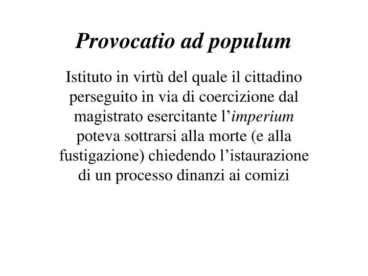 provocatio ad populum