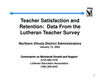 Commission on Ministerial Growth and Support (314) 996-1378 Lutheran Education Association