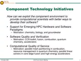Component Technology Initiatives