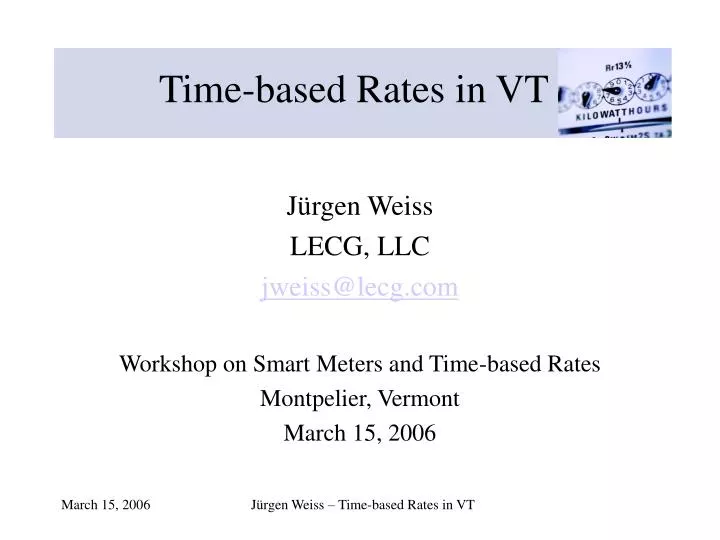 time based rates in vt