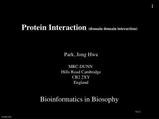 Protein Interaction (domain domain interaction)