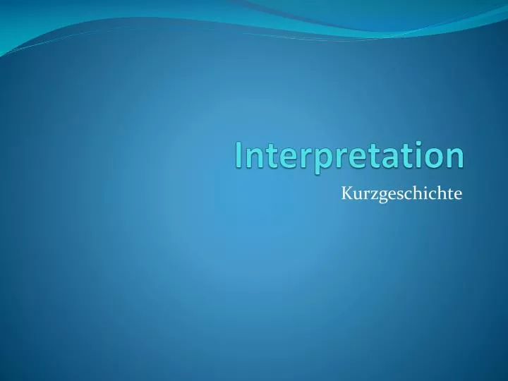 interpretation