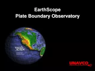 EarthScope Plate Boundary Observatory