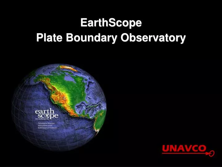 earthscope plate boundary observatory