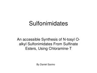 Sulfonimidates