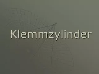 klemmzylinder