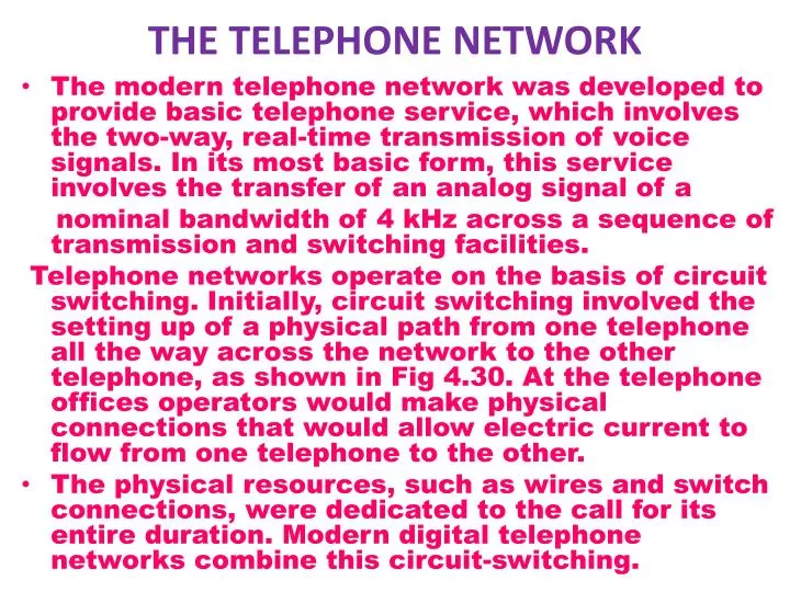 the telephone network
