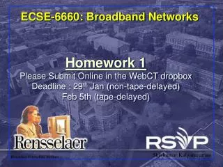 ECSE-6660: Broadband Networks