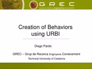 Creation of Behaviors using URBI