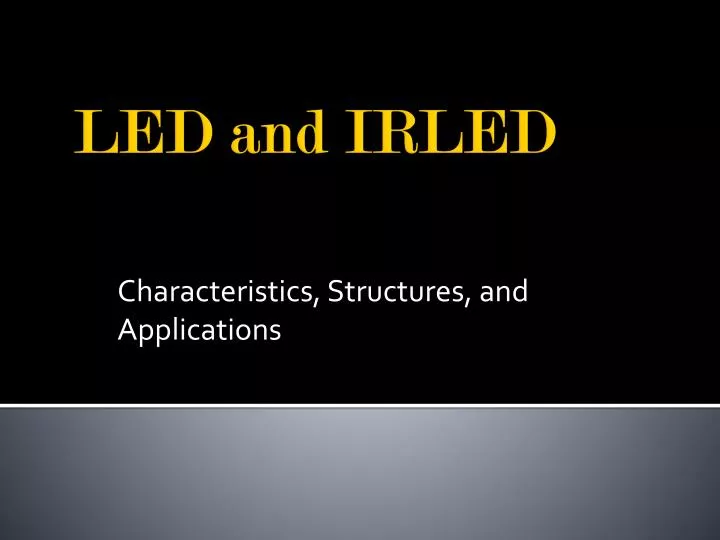 characteristics structures and applications