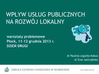 wp yw us ug publicznych na rozw j lokalny