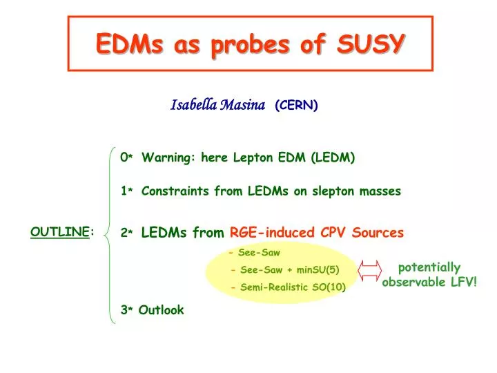 edms as probes of susy