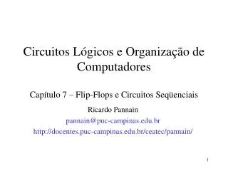 circuitos l gicos e organiza o de computadores cap tulo 7 flip flops e circuitos seq enciais
