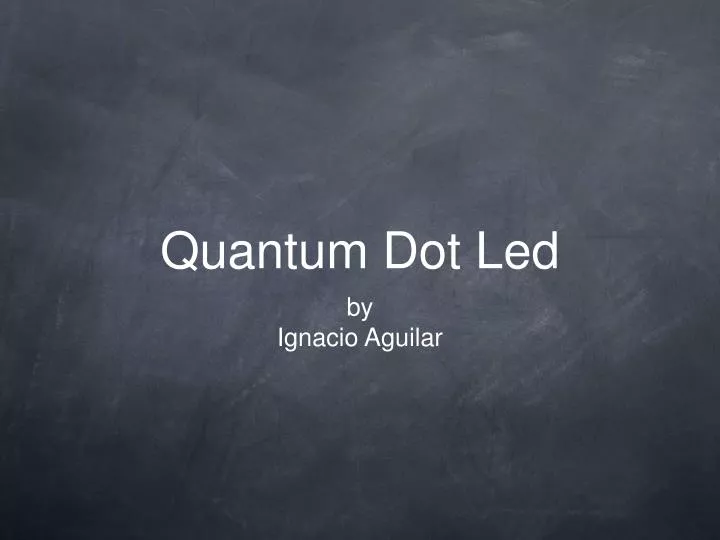 quantum dot led