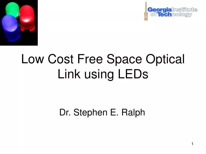 low cost free space optical link using leds
